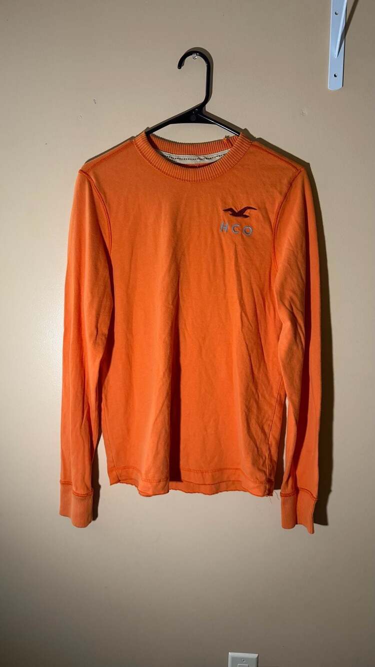 Vintage Hollister California Long Sleeve Crew Neck Logo Embroidered Tee - Size M